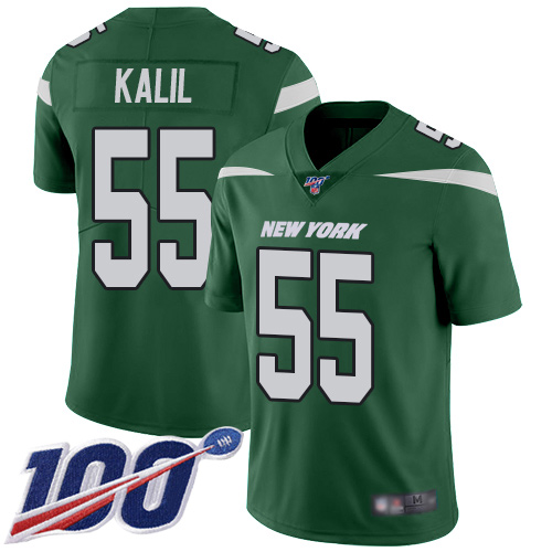 New York Jets Limited Green Youth Ryan Kalil Home Jersey NFL Football #55 100th Season Vapor Untouchable